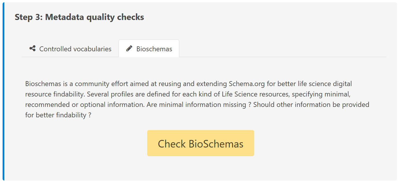 Validate Bioschemas